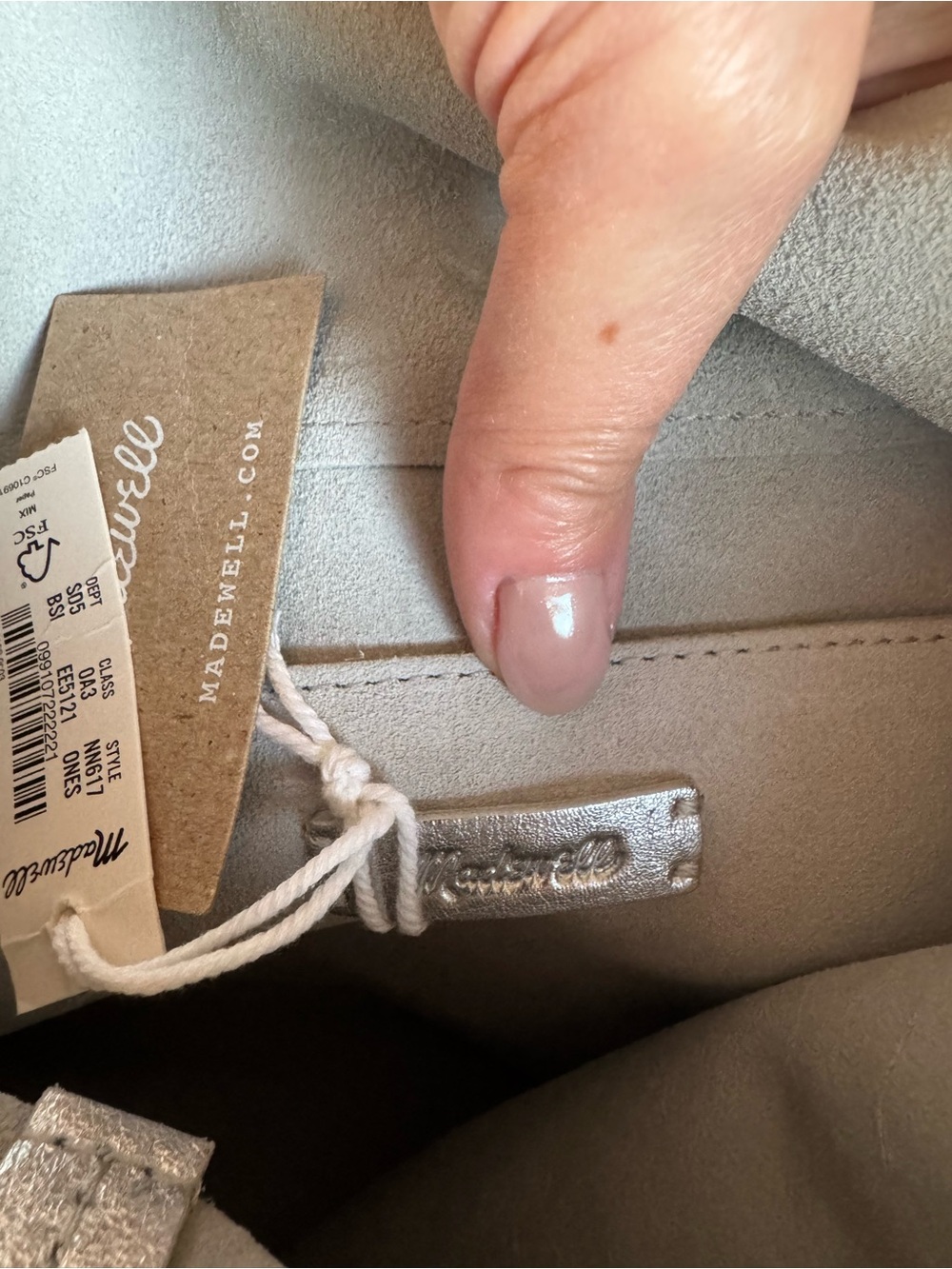 MADEWELL // Silver Metallic Magazine Tote Bag - Picture 6 of 9